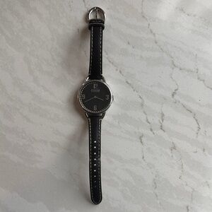 Coach Classic Black Leather Strap Watch